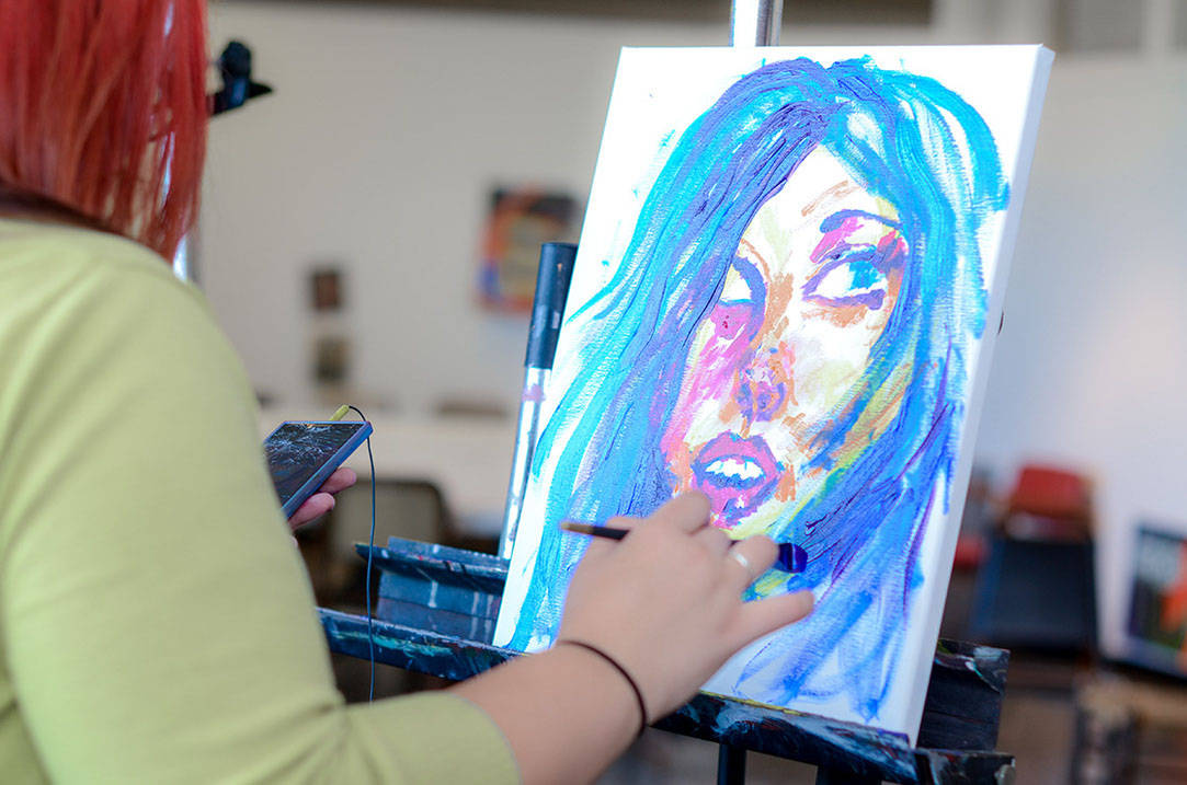 Student painting