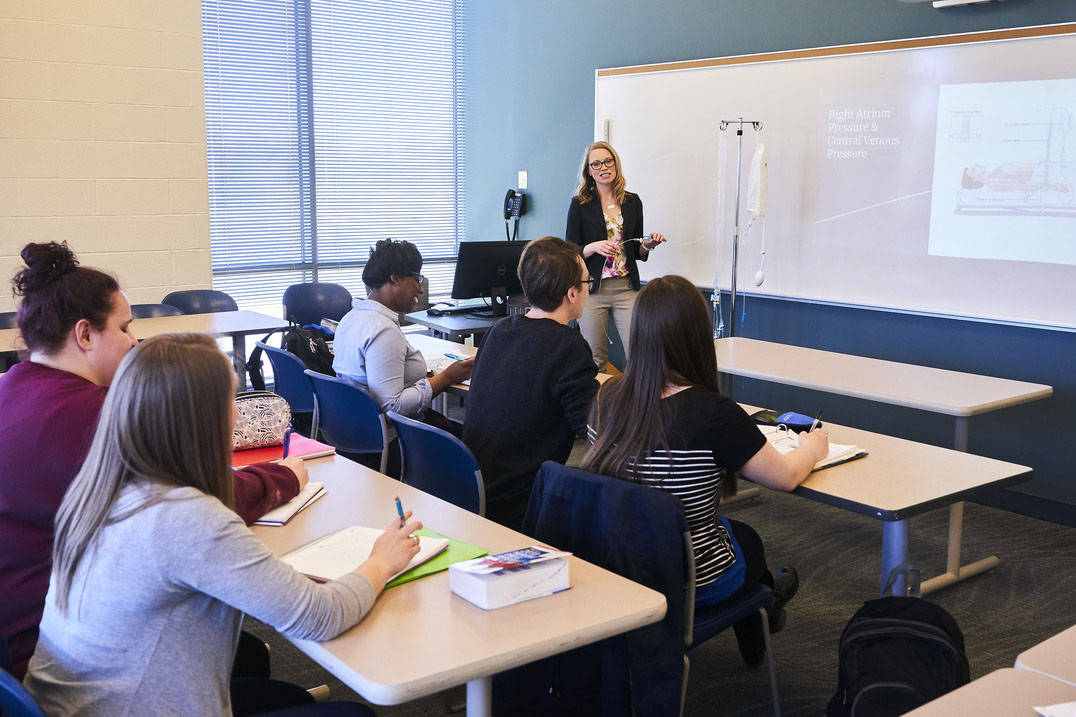 Students sitting in accelerated nursing class in Ohio