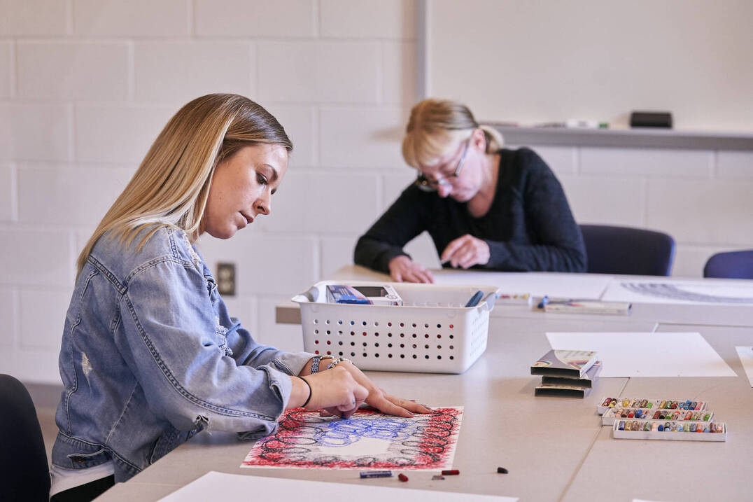 Ursuline art therapy student with scholarship