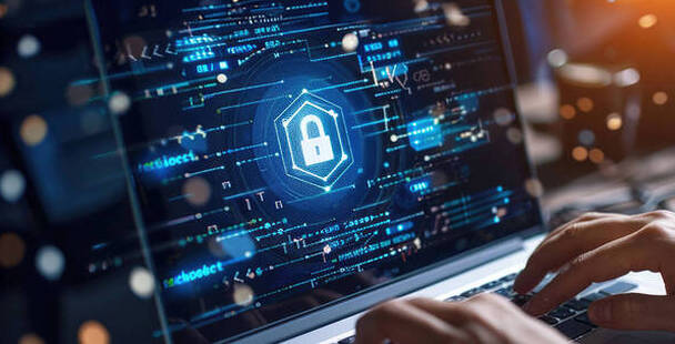 Image laptop screen with lock