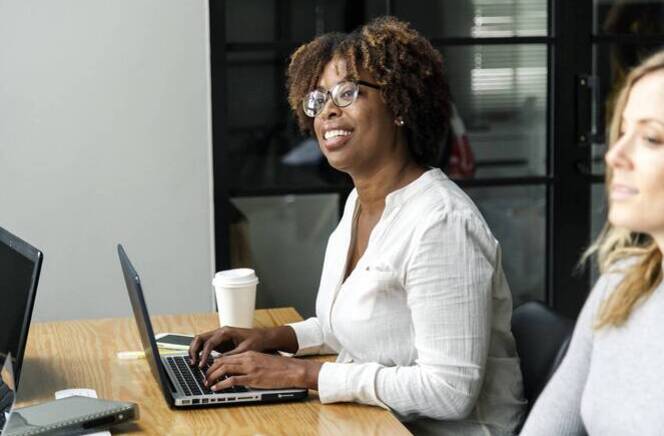 Nurse on her laptop