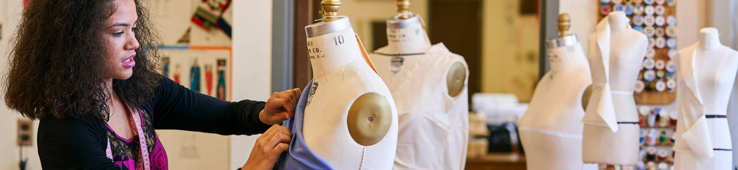 An undergraduate works in the fashion school at ursuline college3