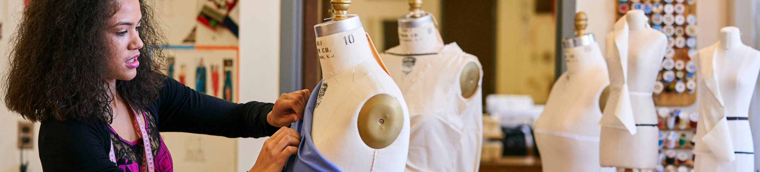 An undergraduate works in the fashion school at ursuline college4