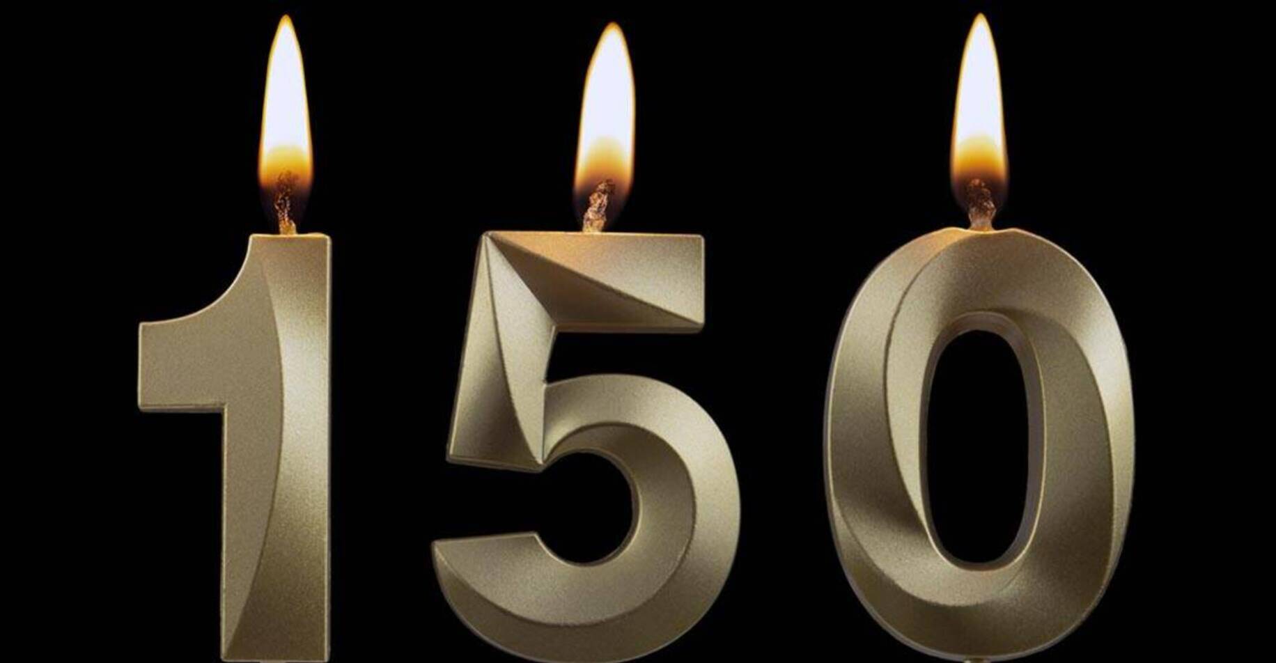 Candles shaped like 150
