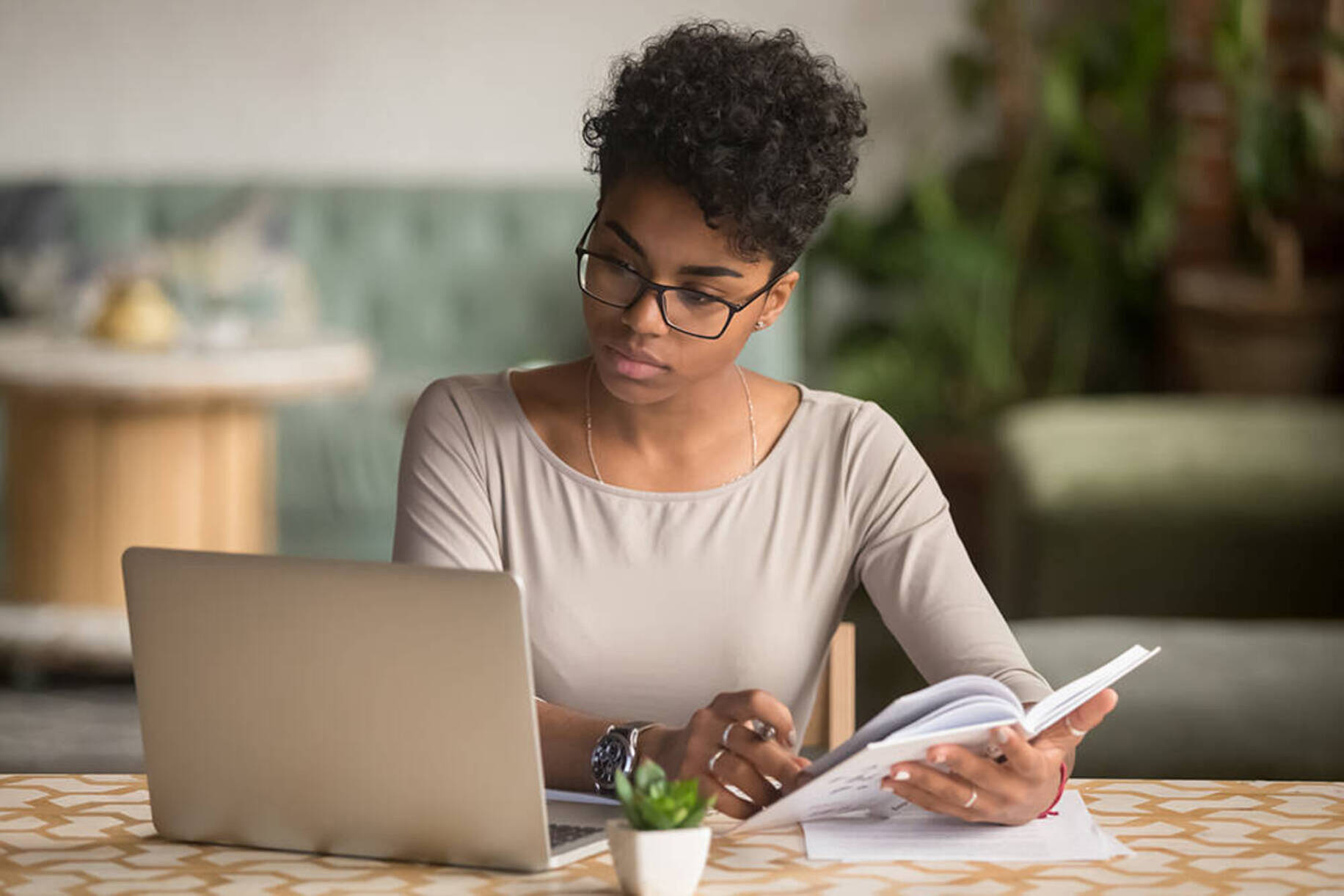 woman at computer