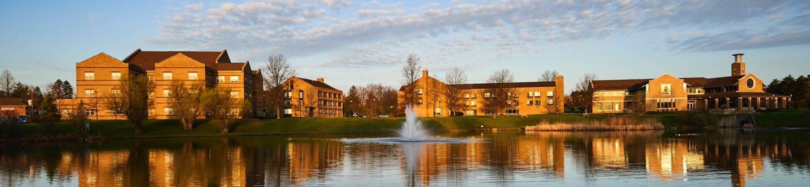 Ursuline college campus at dusk