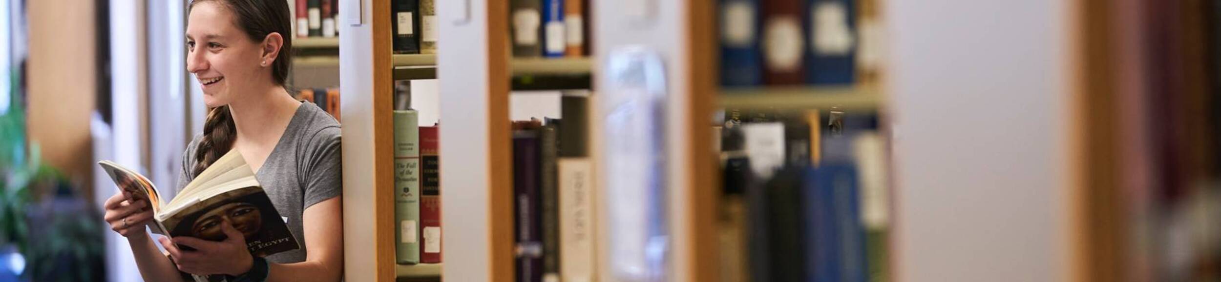Ursuline college student in library3