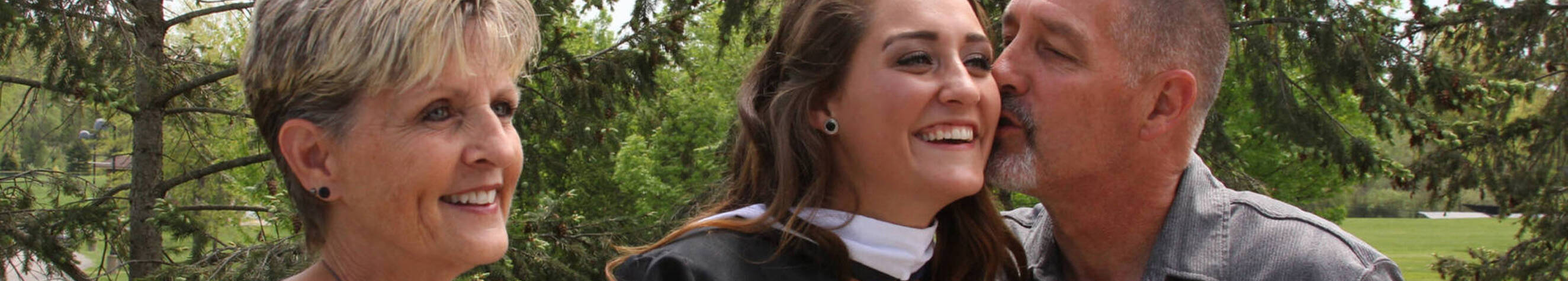 Ursuline college students graduation day with parents 24