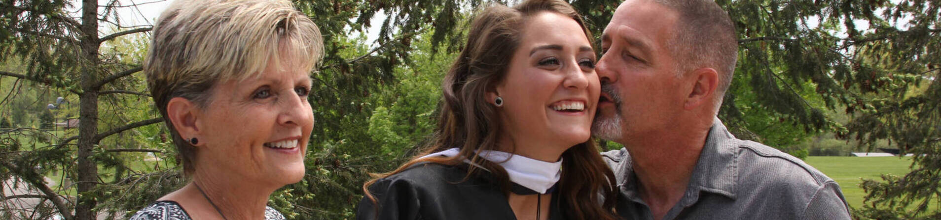 Ursuline college students graduation day with parents 26
