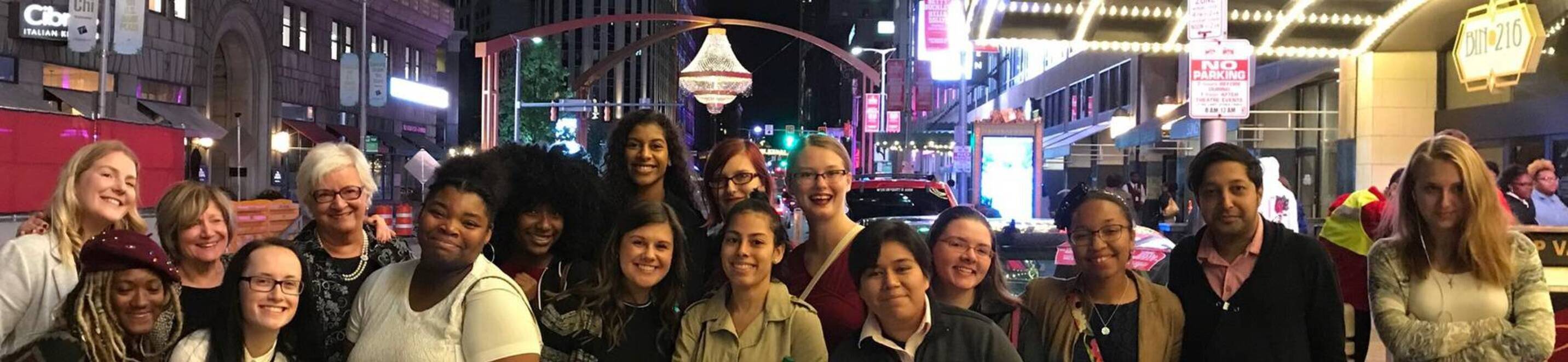 Students of Ursuline College in Cleveland, Ohio