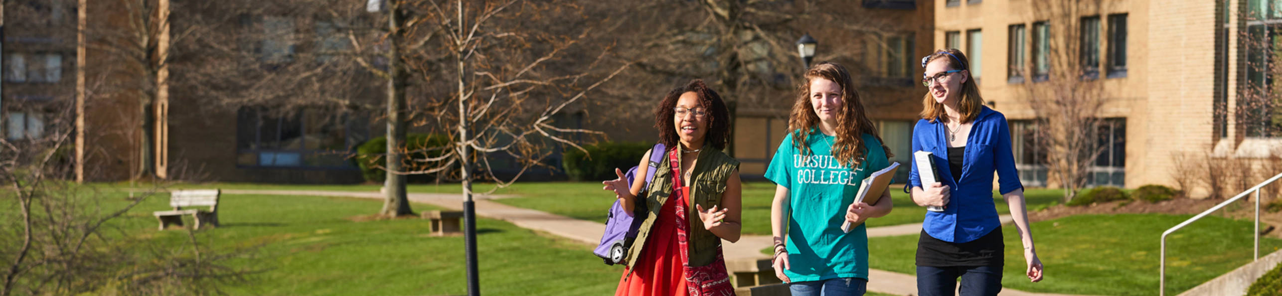 Ursuline college students walking to class5