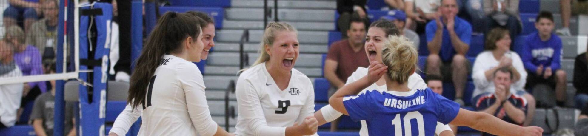 Ursuline college volleyball team wins2