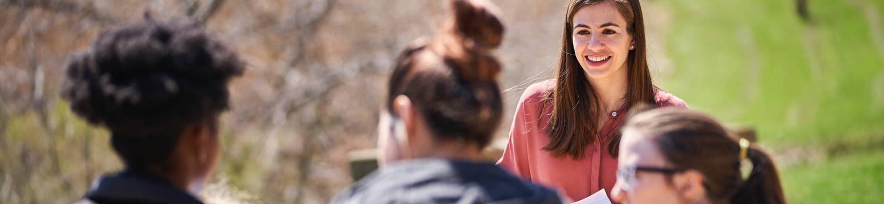Ursuline college young woman teaching outside3