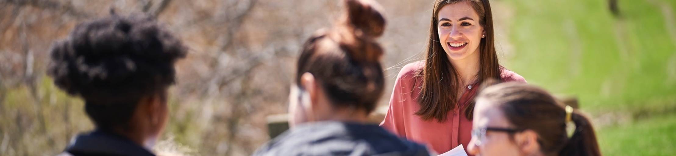 Ursuline college young woman teaching outside5